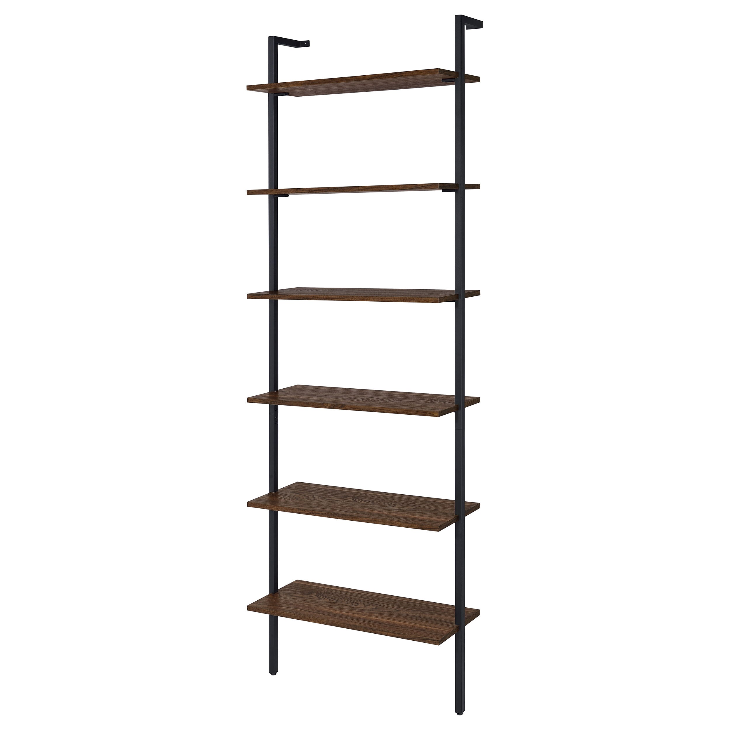 Christy Six-Shelf Open-Back Wall Bookshelf