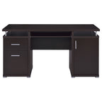 Rochelle Cappuccino 2-Drawer Office Computer Desk