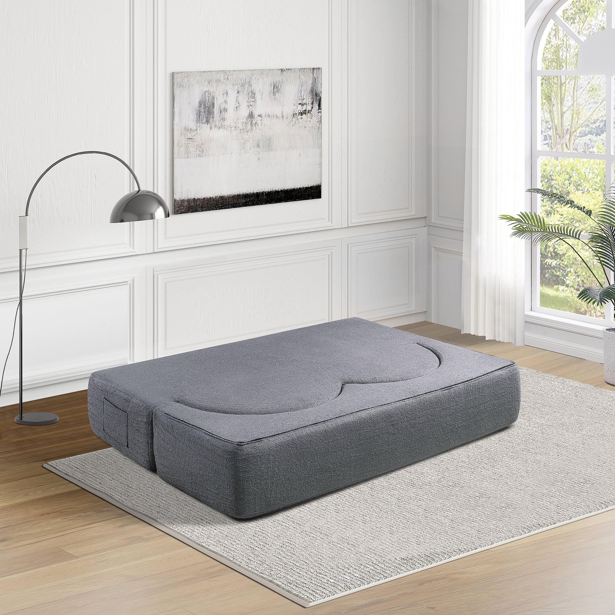 Folding Sofa Bed - Teddy Bear Fabric Sleeper