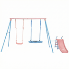 XNS107 Two Swing Set with Slide
