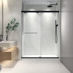 5476 Inch North American Frameless Double Sliding Matte Shower Door