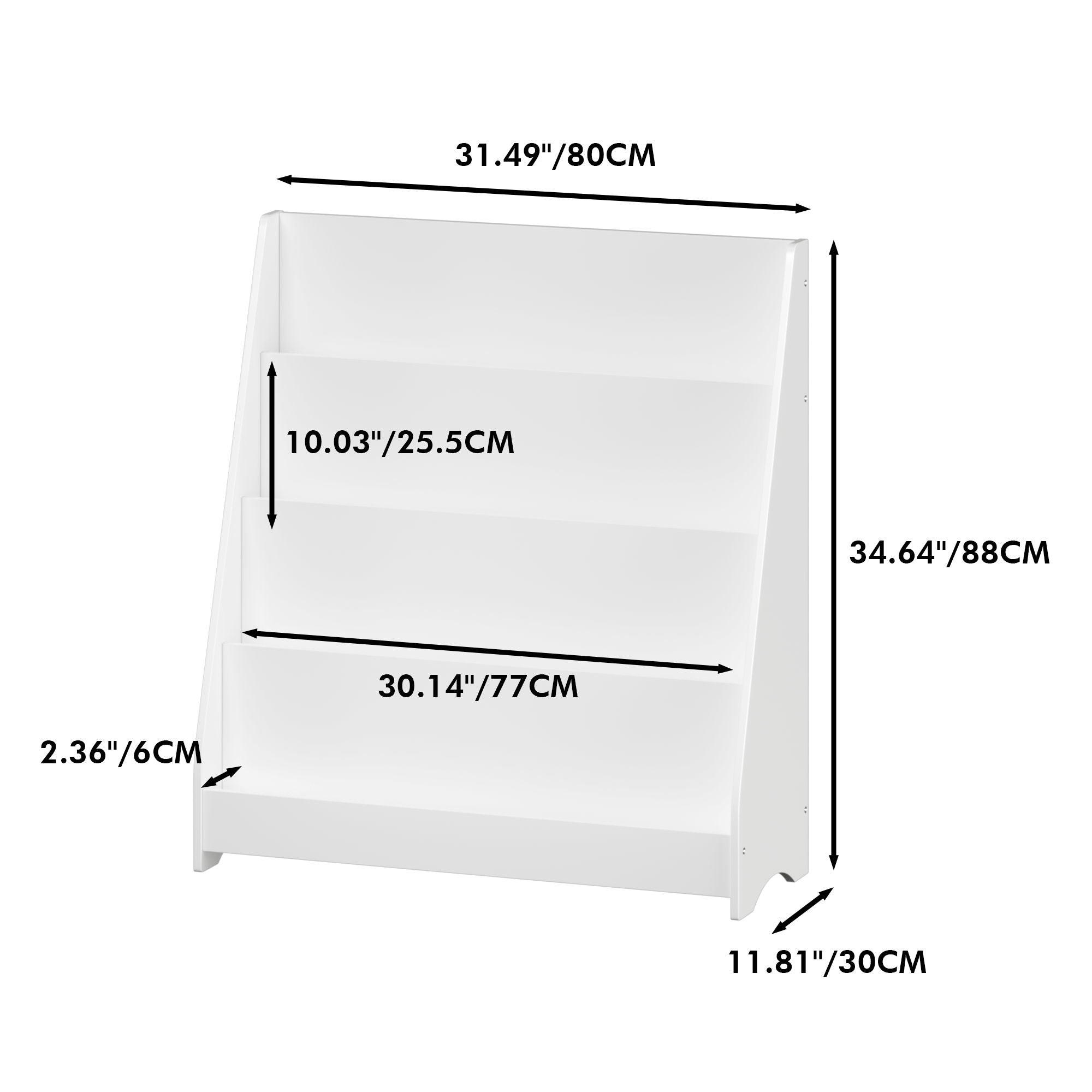 4 Tier Bookshelf Toddler Book Display Shelves