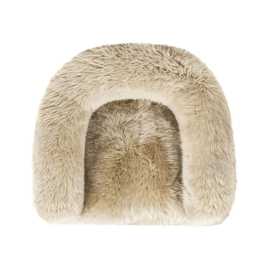 Avalon 35" Genuine Sheepskin Fur Split Barrel Back Accent Chair