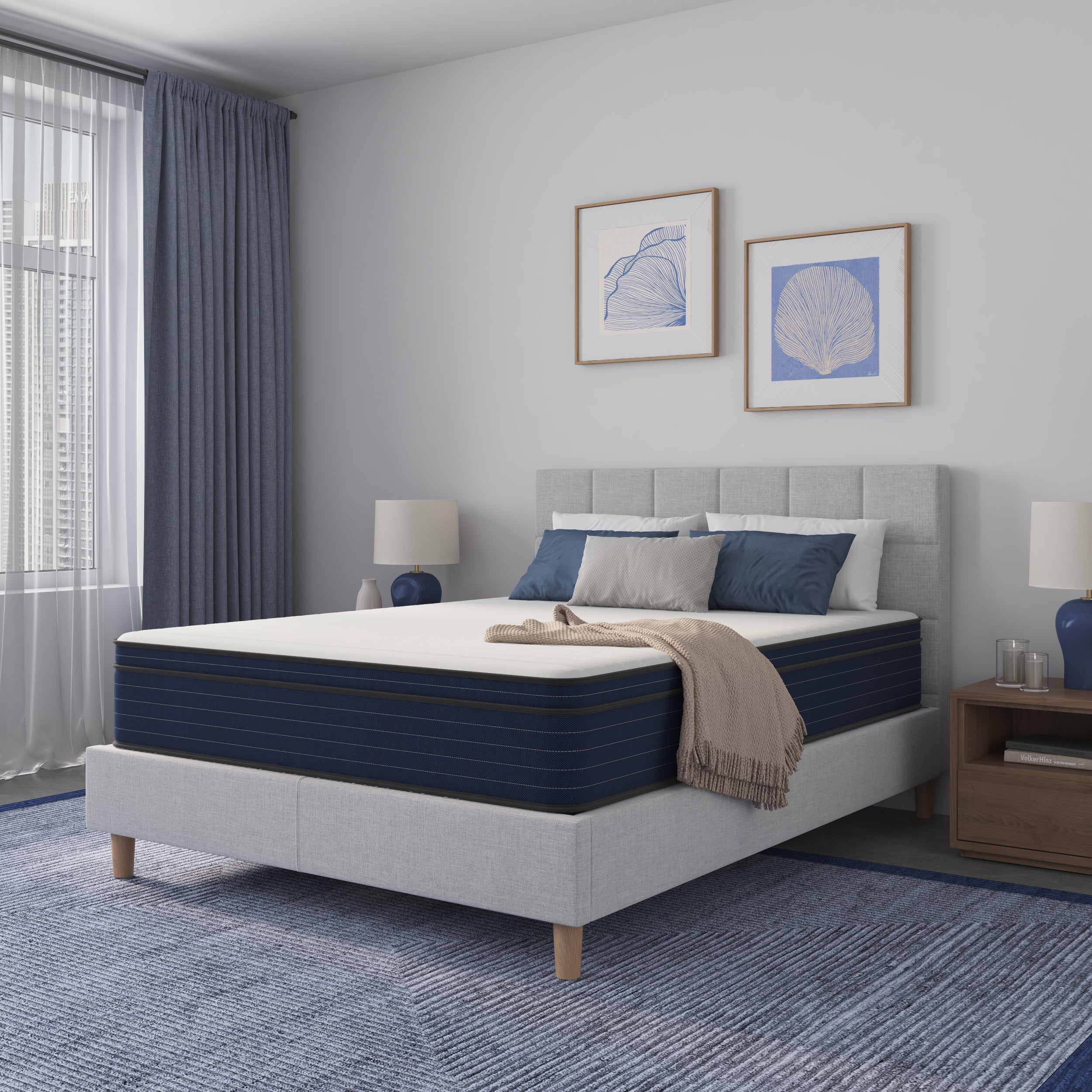 10 Inch Full Size Medium Firm Euro Top Hybrid Mattress