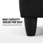 69.5" x 97.5" L-Shaped 2 Pieces Sectional Sofa