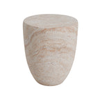 Outdoor/Indoor Lightweight Concrete Side Table - Travertine Finish