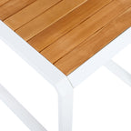 Outdoor Side Table with Teak Wood Top