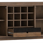 Clarkson 60 Inch Wide Solid Acacia Wood Sideboard with Wine Storage