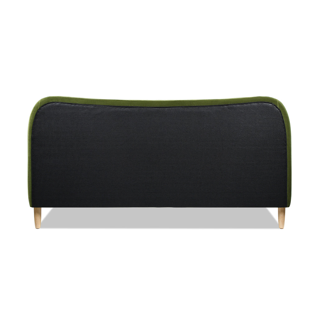 Roman Curved Headboard Upholstered Platform Bed, King, Olive