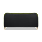 Roman Curved Headboard Upholstered Platform Bed, King, Olive