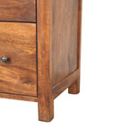 Solid Wood Aspen Chest, 3-Drawers, Chestnut