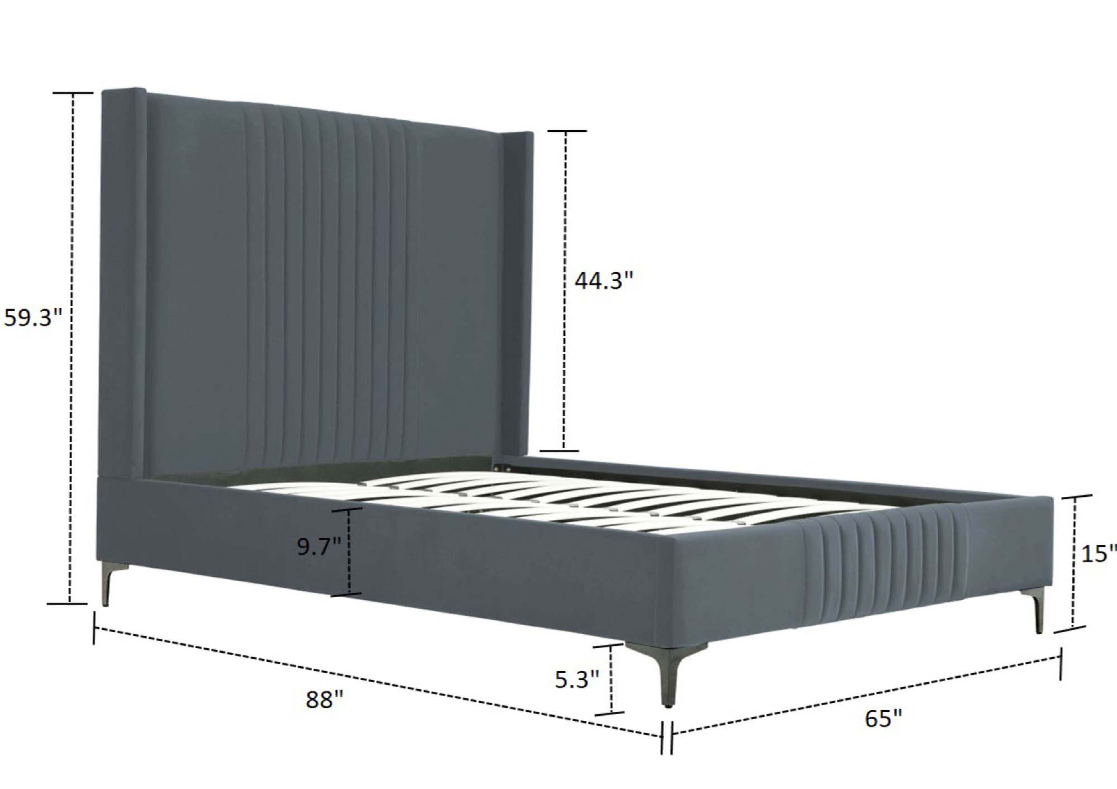Promenade Upholstered Velvet Queen Bed