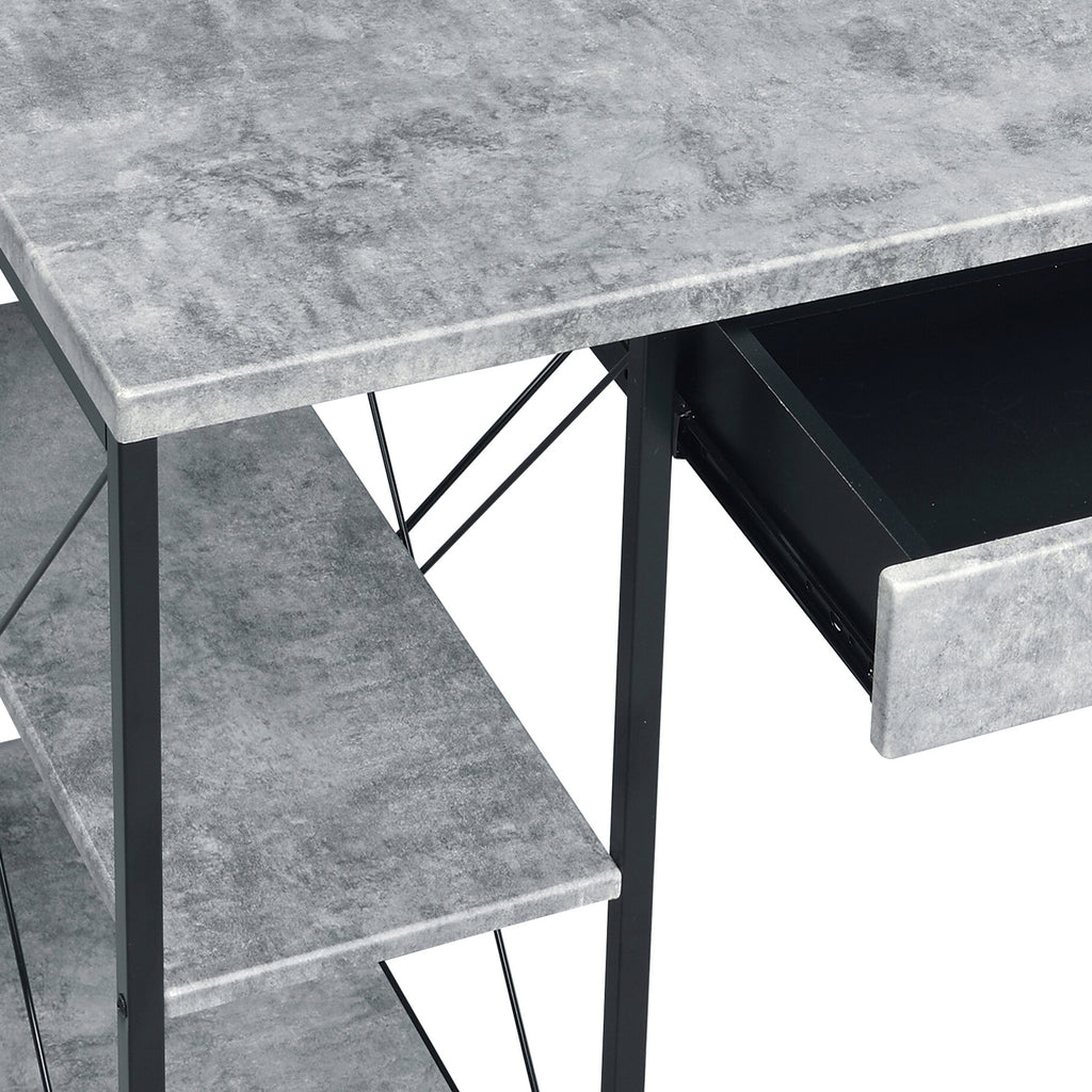 Grey and Black Writing Desk