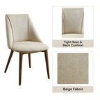 Willene Polished Microfiber Dining Chair