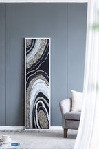 Elongated Landscape Rectangle Framed Oil Painting
