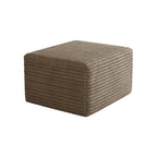 Camel Plush Corduroy Sofa Ottoman