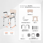 Commode Chair, Bedside Commode with Padded Seat
