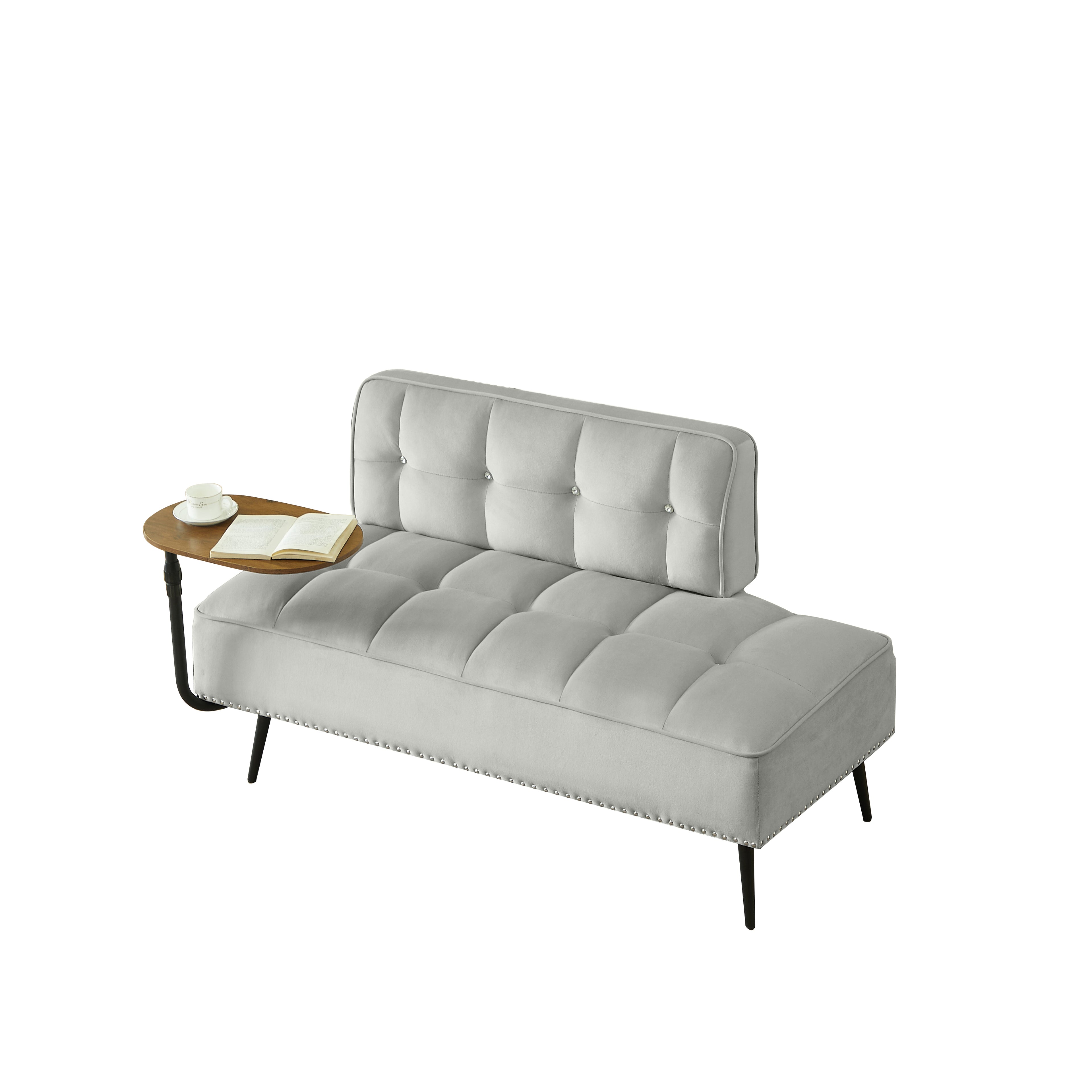 54-Inch Modern Two-Seater Velvet Sofa