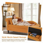 64.5'' Modern Velvet Chaise Lounge