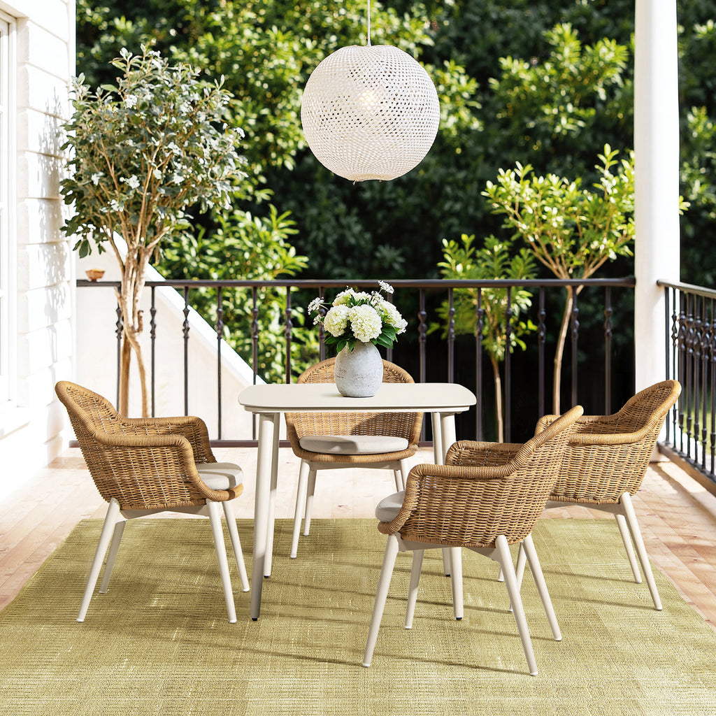 Santorini 33.5" Square Outdoor Patio Table Aluminum