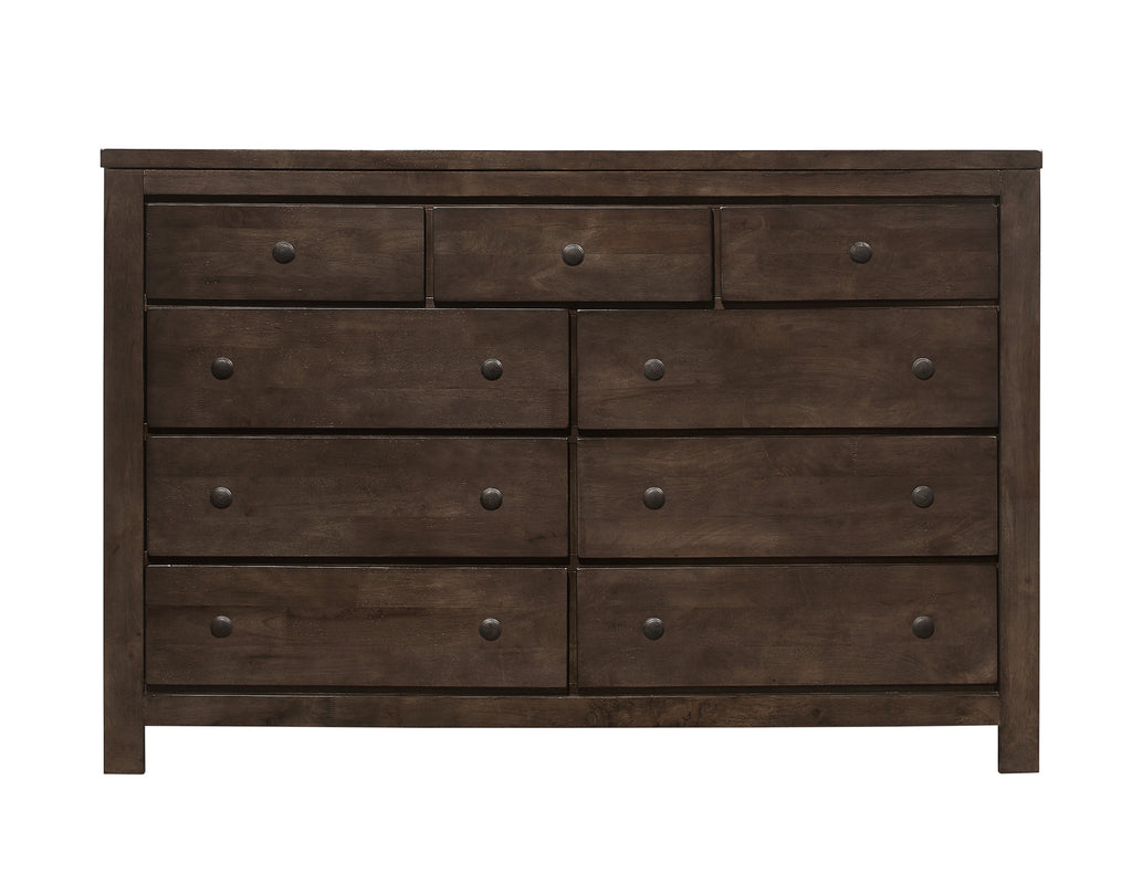 Brown 9-Drawer Dresser