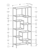 72" Tempered Glass Bookshelf