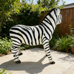 Simulated Zebra Garden Statue
