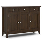 Acadian 51 Inch Wide Solid Wood Entryway Storage Cabinet in Brunette