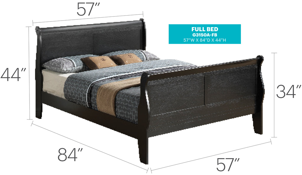 Elegant Traditional Full Bed