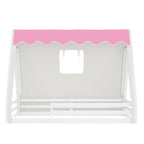 Full Size House Floor Bed with Tent and Light