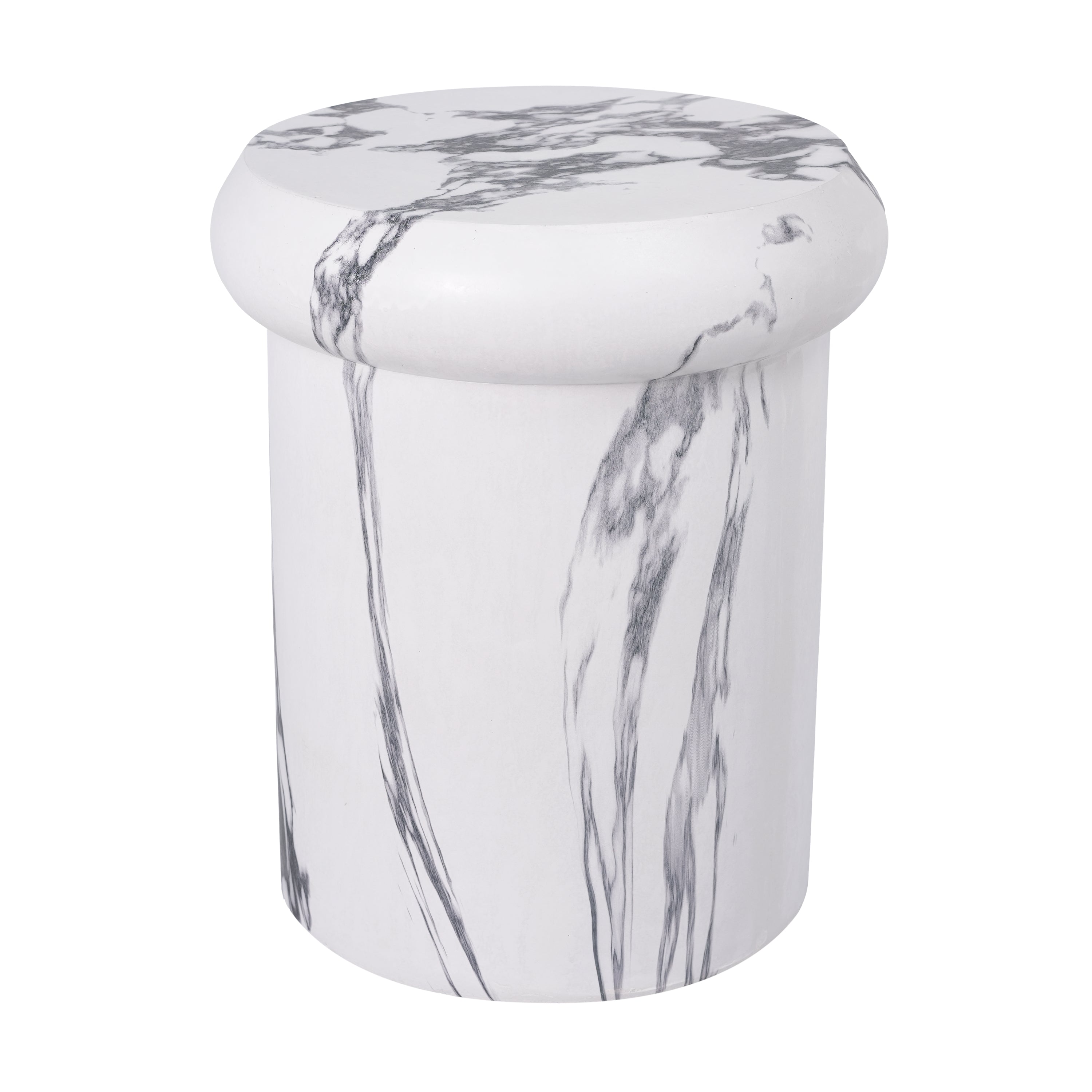 18.11"H Sculptural MGO Side Table