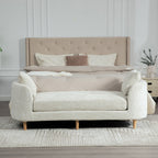 Modern Upholstered End of Bed Bench with Armrests