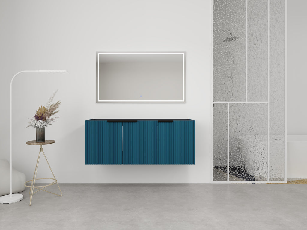 48" Wall Mounted Bathroom Vanity & 3 Soft-Close Doors