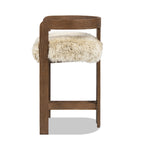 Millwick 26.5" Low Back Genuine Fur Stool