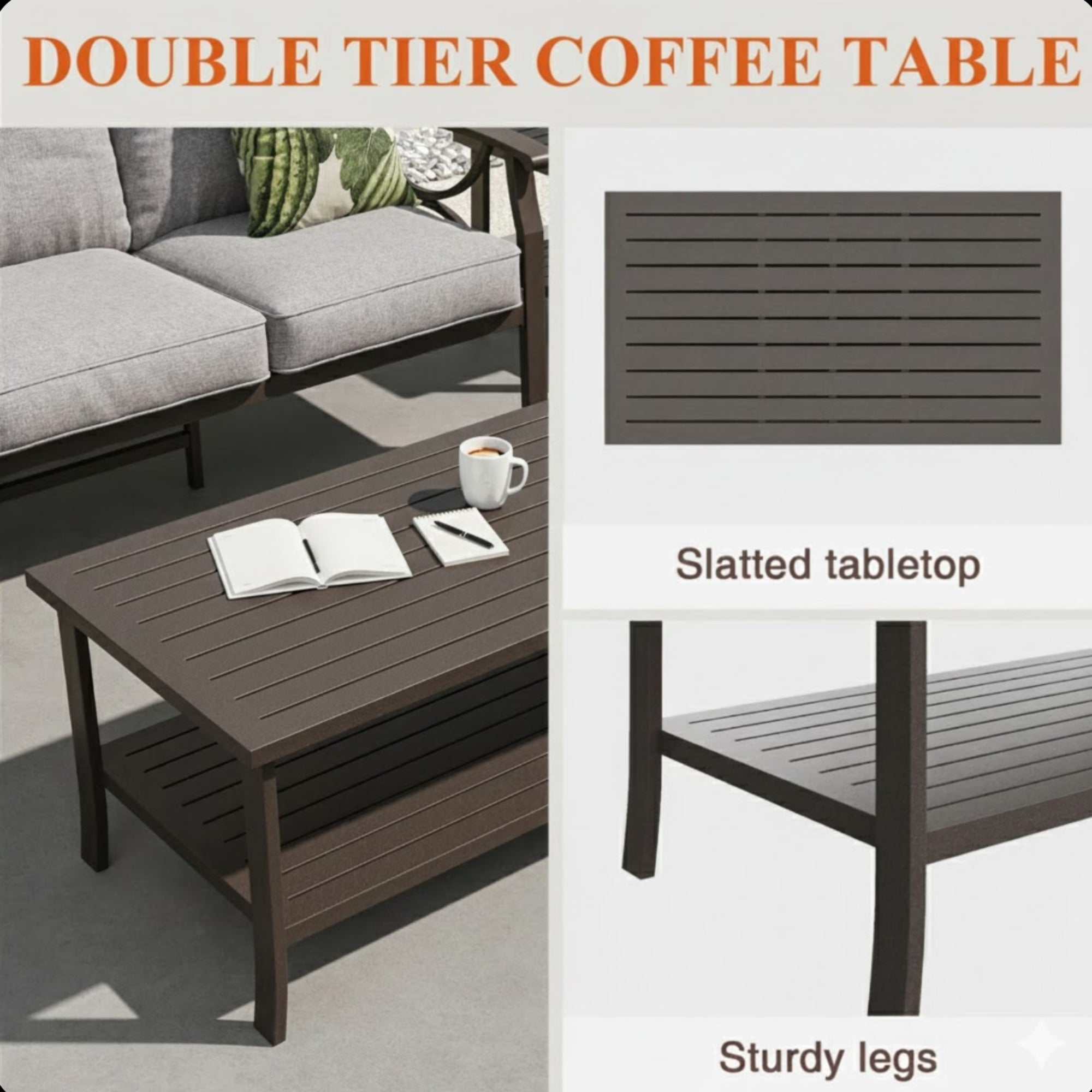 2 Piece Outdoor Patio Set