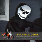 HOMCOM 6' Halloween Inflatable Ghost Biker Decoration