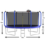 14FT Trampoline with Basketball Hoop