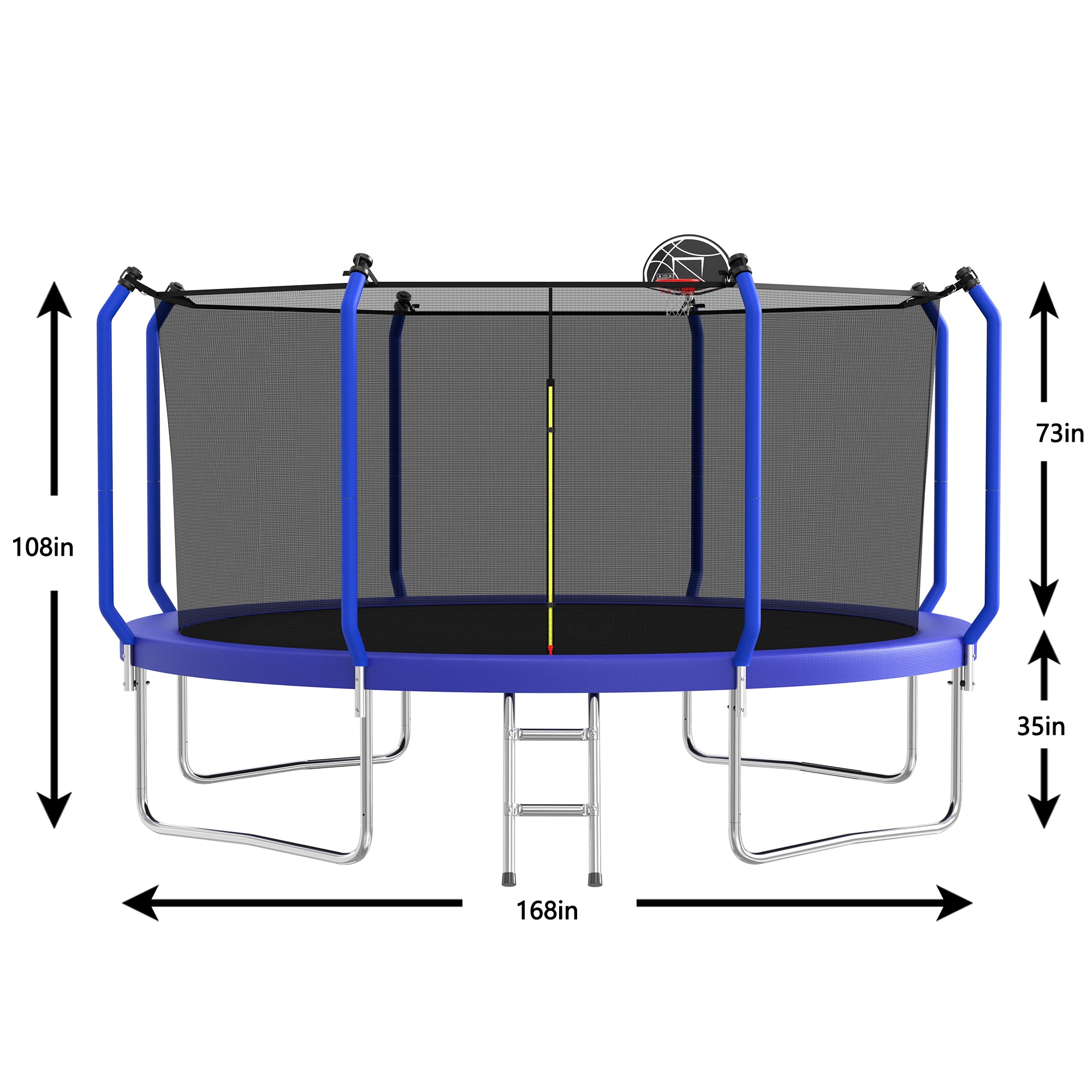 14FT Trampoline with Basketball Hoop