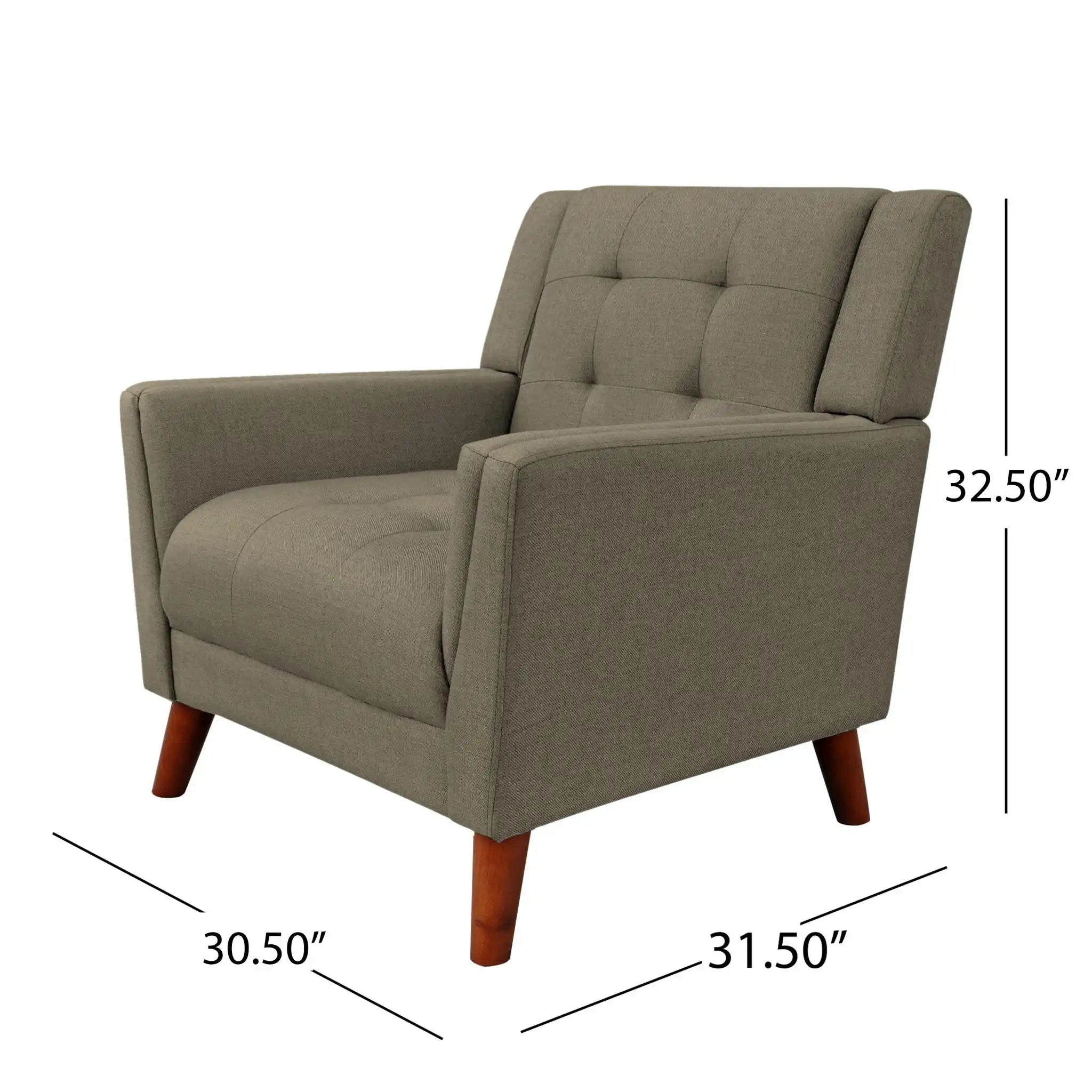 Luminaesque Fabric Upholstered Armchair With Tufted Back
