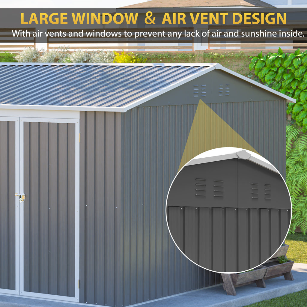 12x10 FT Outdoor Storage Shed Metal