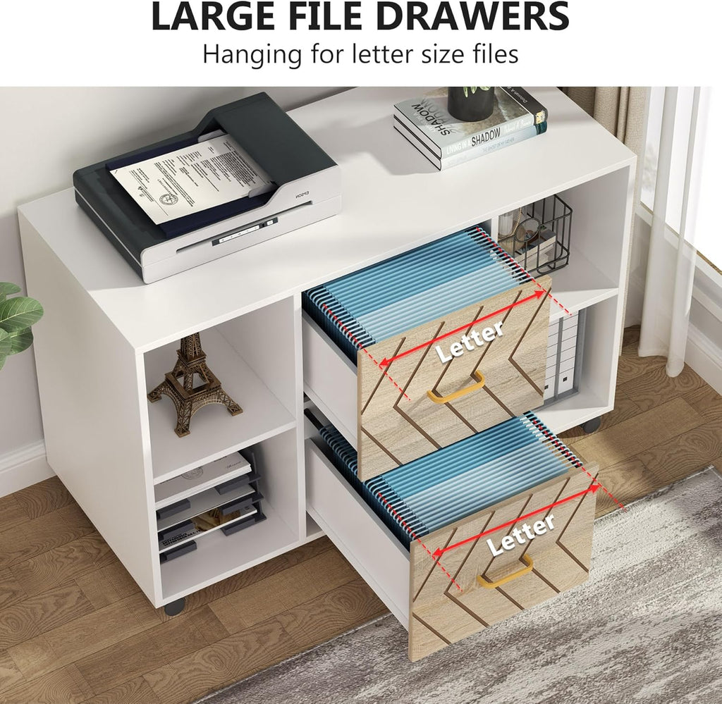39.37-Inches Large Mobile Lateral File Cabinet