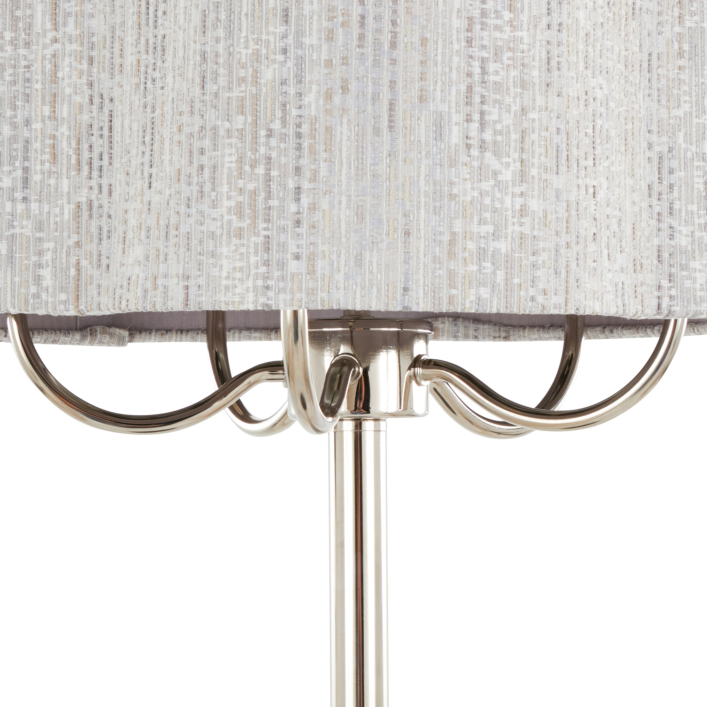 Lily 30" Contemporary Metal Table Lamp in Polished Nickel