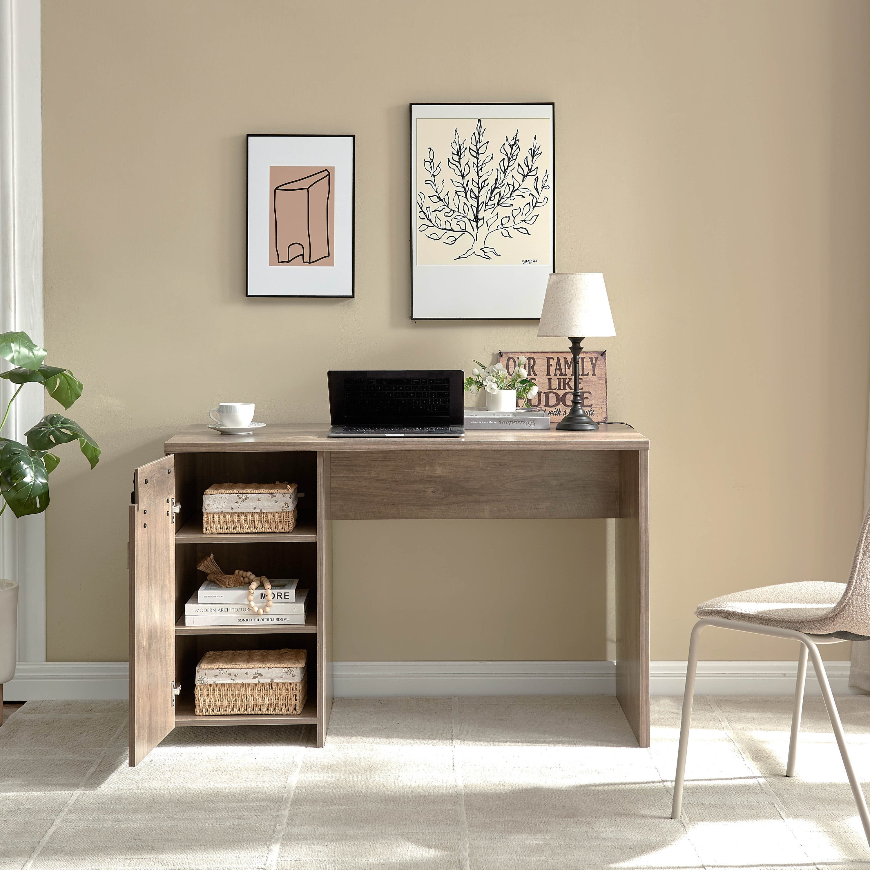 Home Office Desk Hazelnut