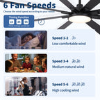 72 Inch Modern Minimalism Ceiling Fan