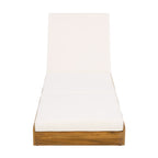 Lounge Chaise Set in Acacia Solid Wood with Lounge Cushion