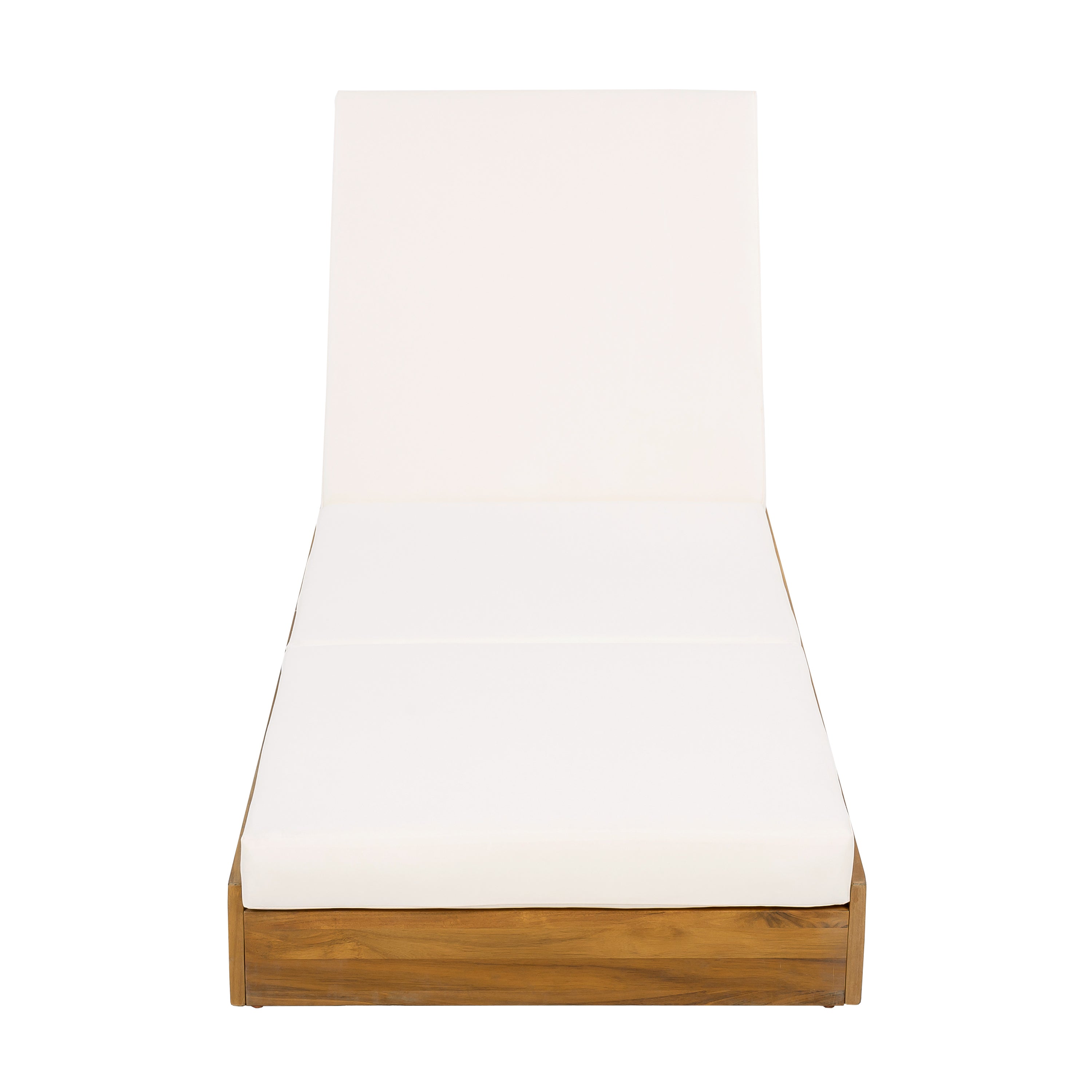 Lounge Chaise Set in Acacia Solid Wood with Lounge Cushion
