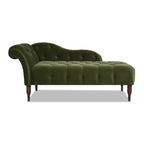 Samuel Tufted Roll Arm Chaise Lounge, Olive