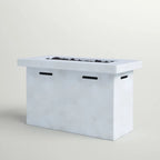 25" H x 42" W Fiber Reinforced Concrete Propane Outdoor Fire Pit Table