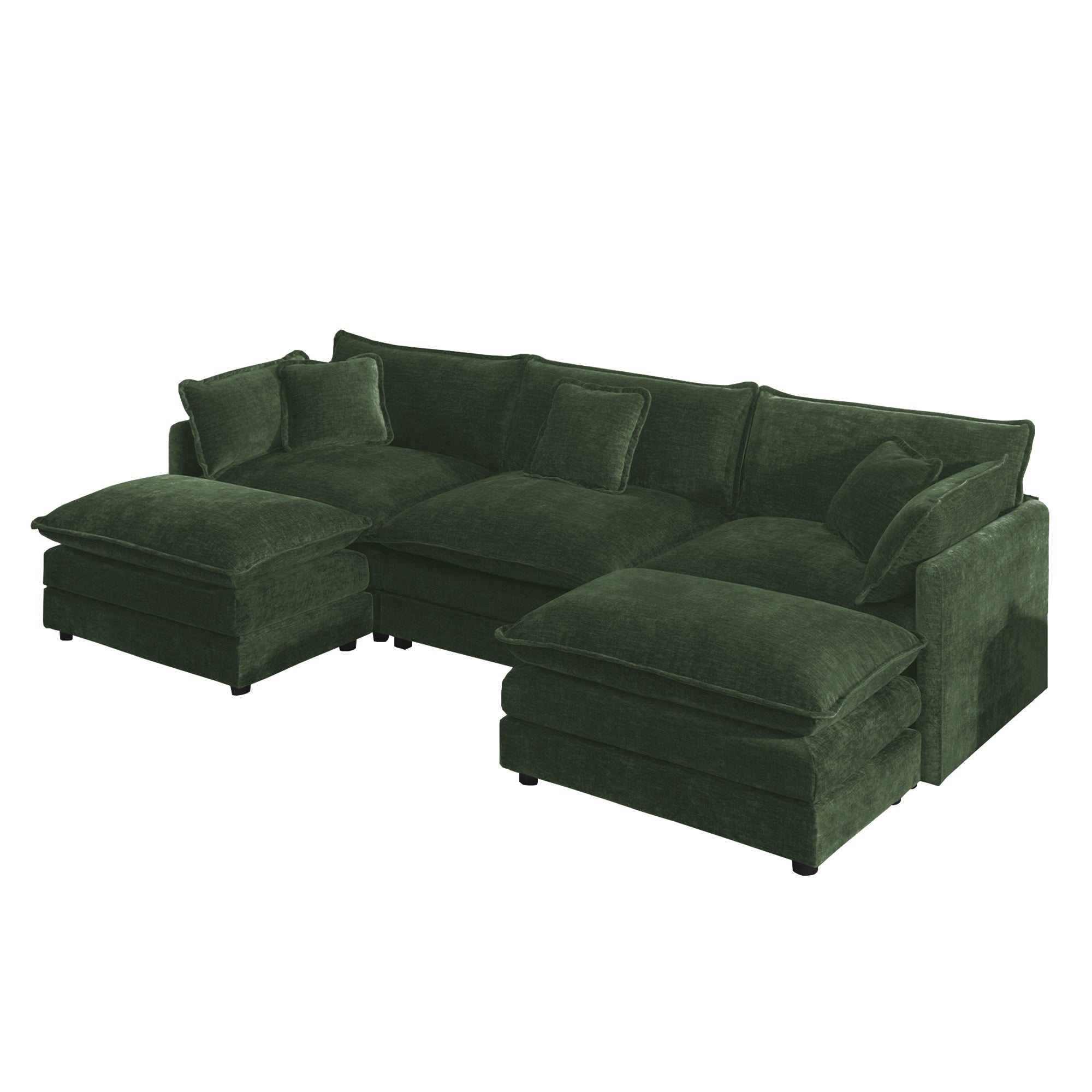 U-Shaped Sectional Sofa w/Reversible Footrest