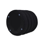 Fuji 19" Oversized Round Storage Ottoman, Ebony